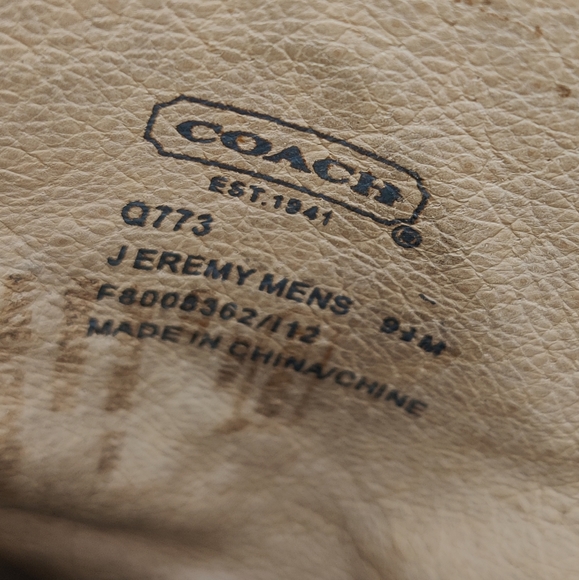 SALE - Men's Coach Jeremy Dark Brown Leather boots. Sz 9.5 - Picture 7 of 11